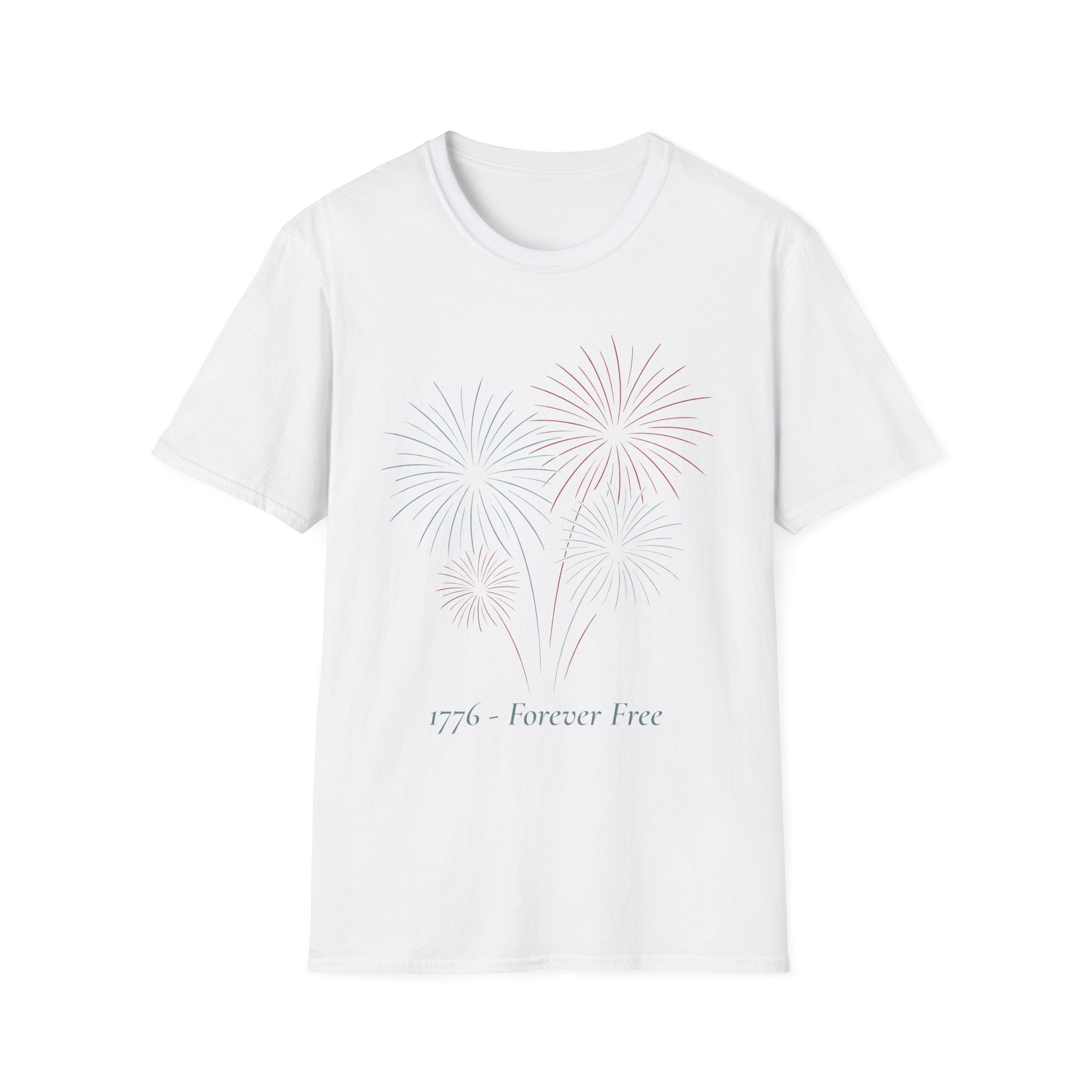 1776 Forever Free T-Shirt | Patriotic Fireworks 4th of July Tee