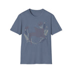 Botanical Floral Line Art American Flag T-Shirt | Subtle Patriotic Tee