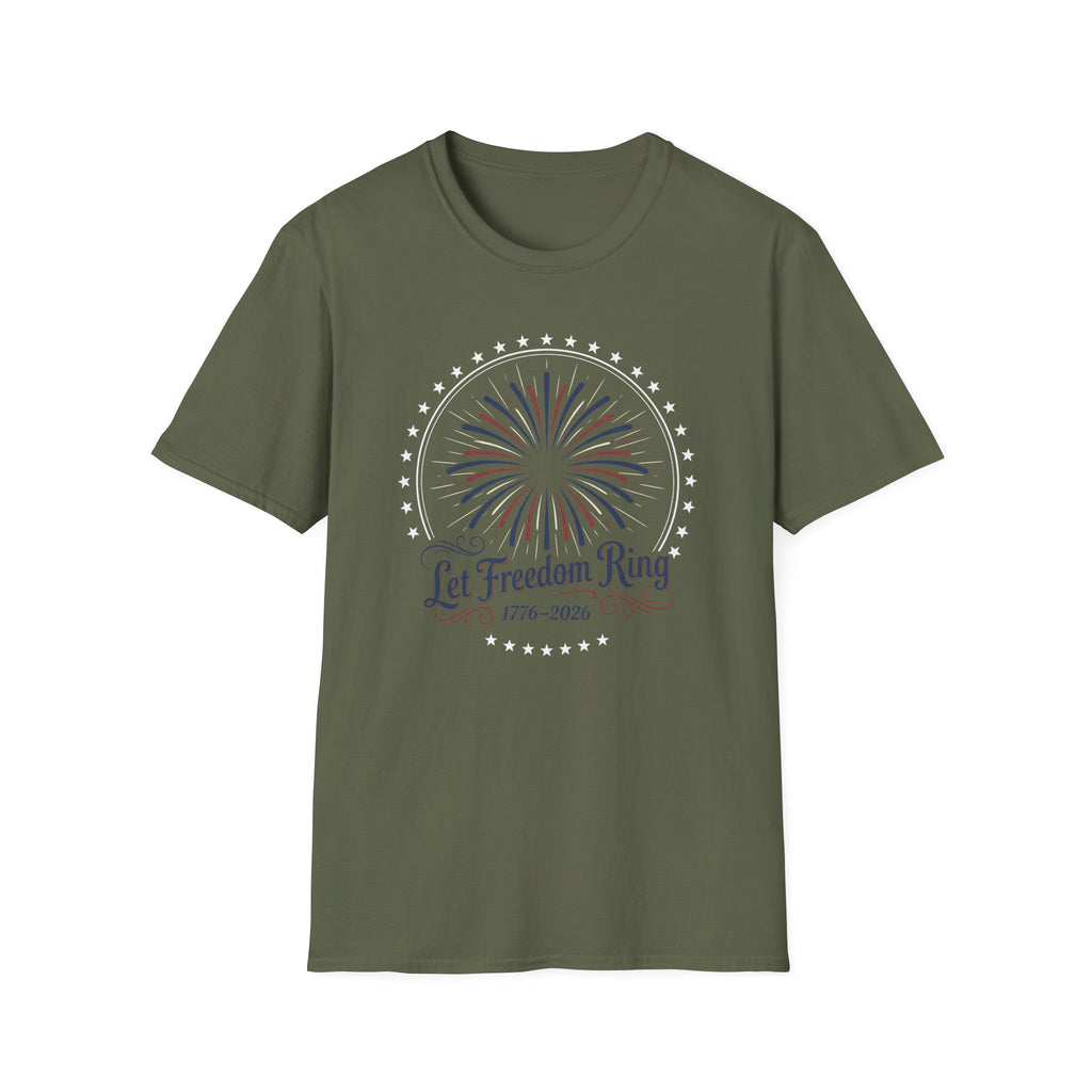 Let Freedom Ring: America 250th Anniversary Fireworks T-Shirt (1776-2026)