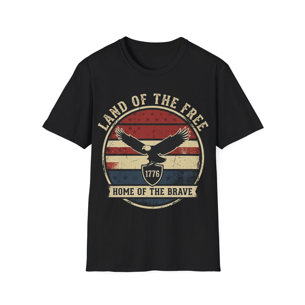 Land of the Free Home of the Brave Shirt | Vintage 1776 Eagle Tee