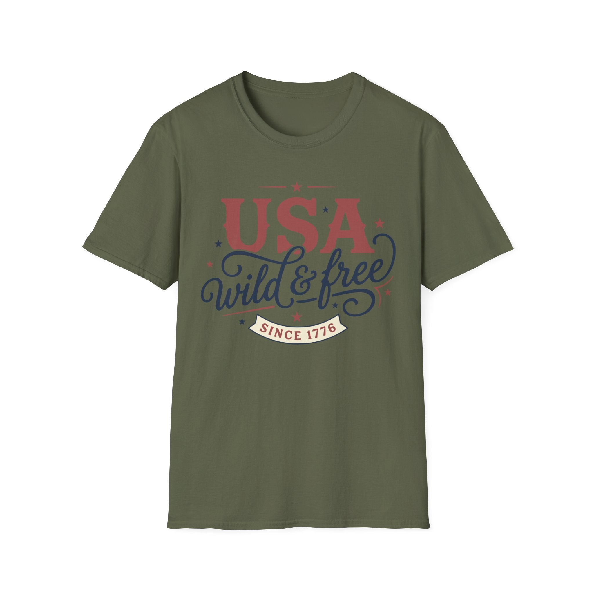 Vintage USA Wild & Free Since 1776 T-Shirt | Boho Country Patriotic Tee