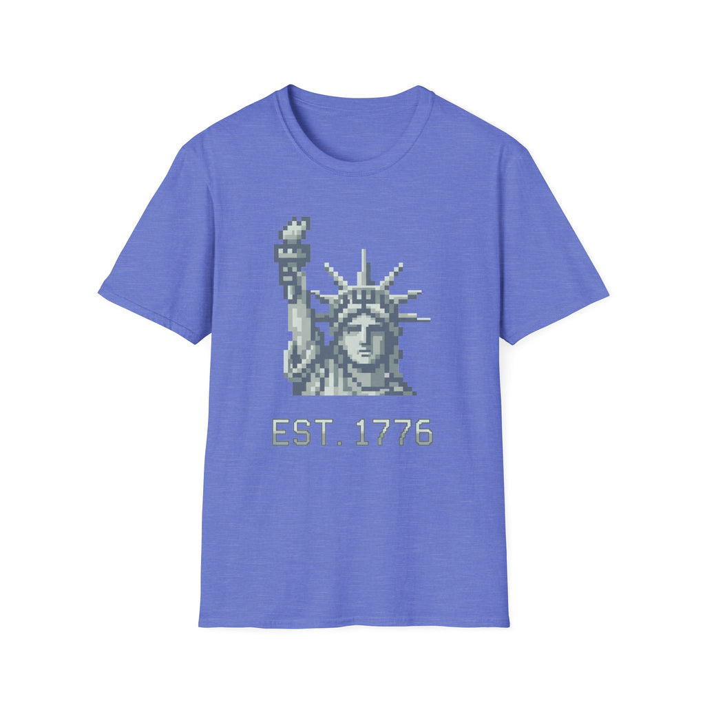 8-Bit Statue Of Liberty T-Shirt | Retro Gamer Est. 1776 Pixel Art Tee