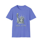 8-Bit Statue Of Liberty T-Shirt | Retro Gamer Est. 1776 Pixel Art Tee