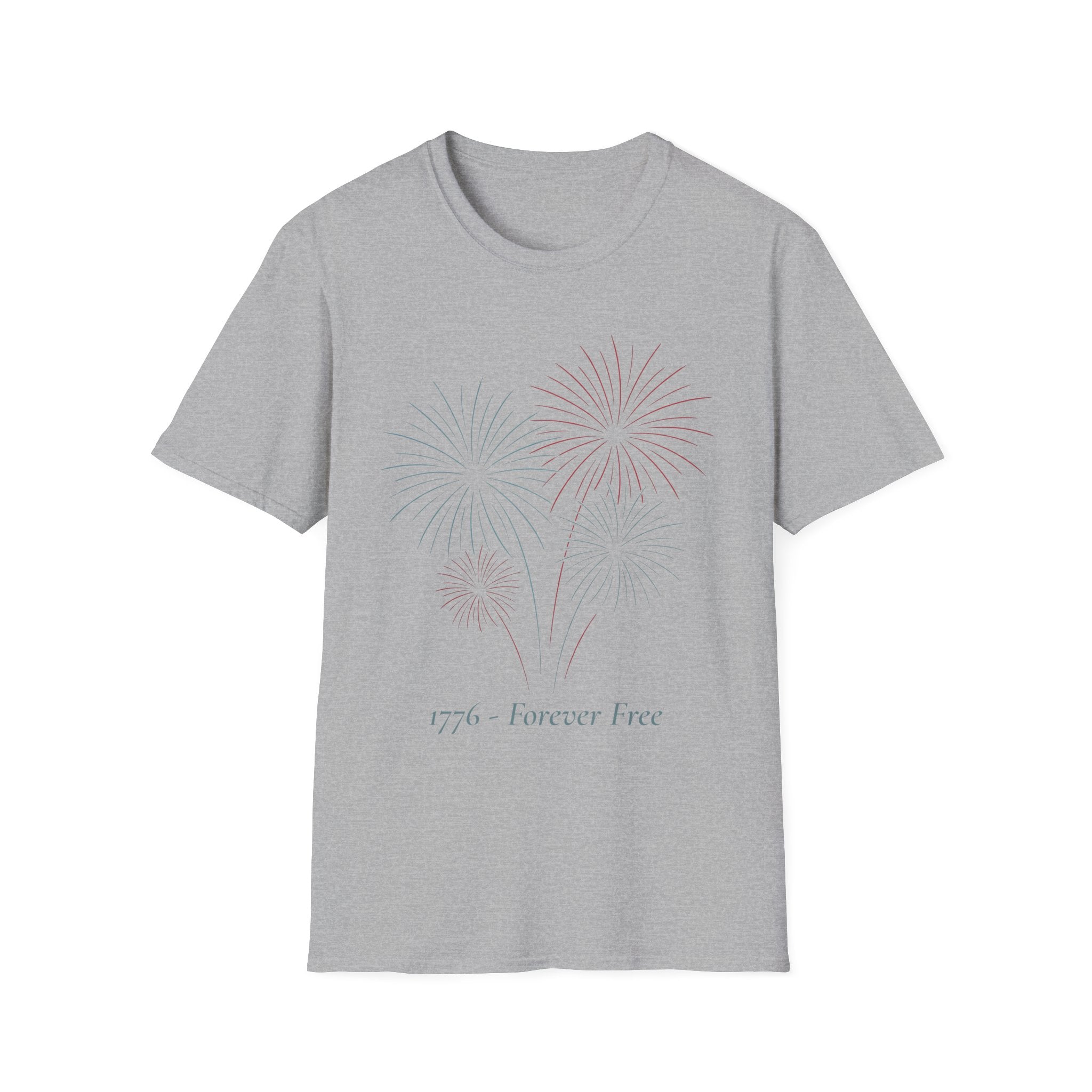 1776 Forever Free T-Shirt | Patriotic Fireworks 4th of July Tee
