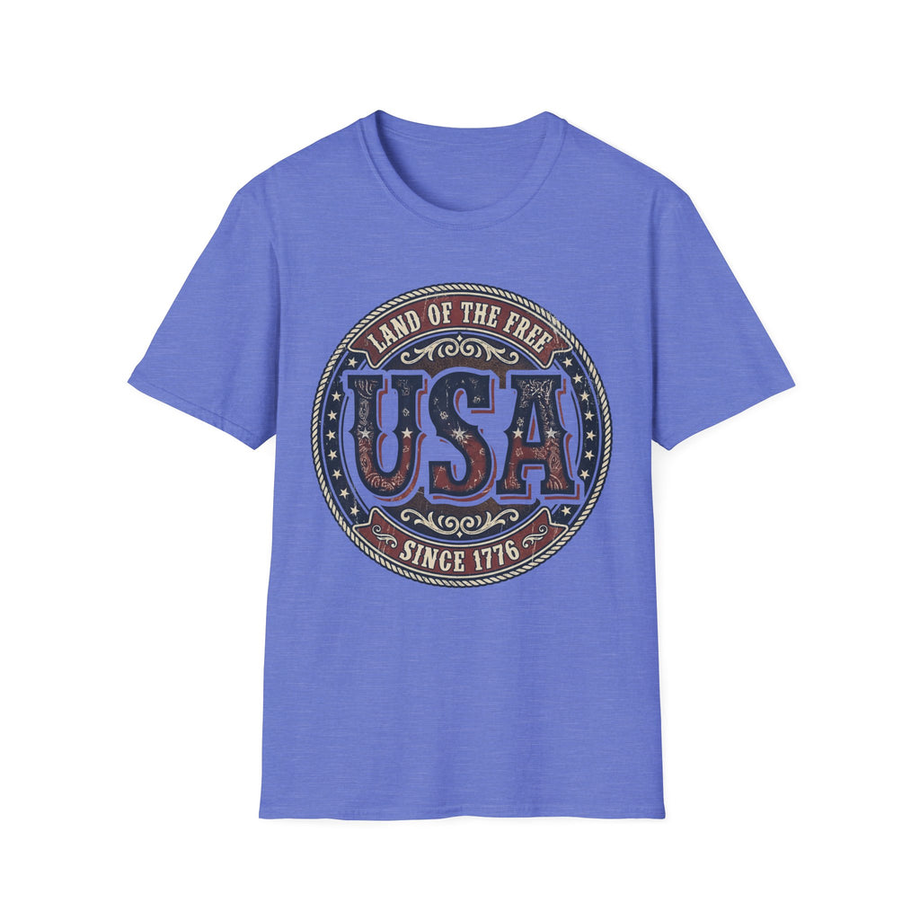 Vintage Western USA Land of the Free T-Shirt | Country Patriotic Tee