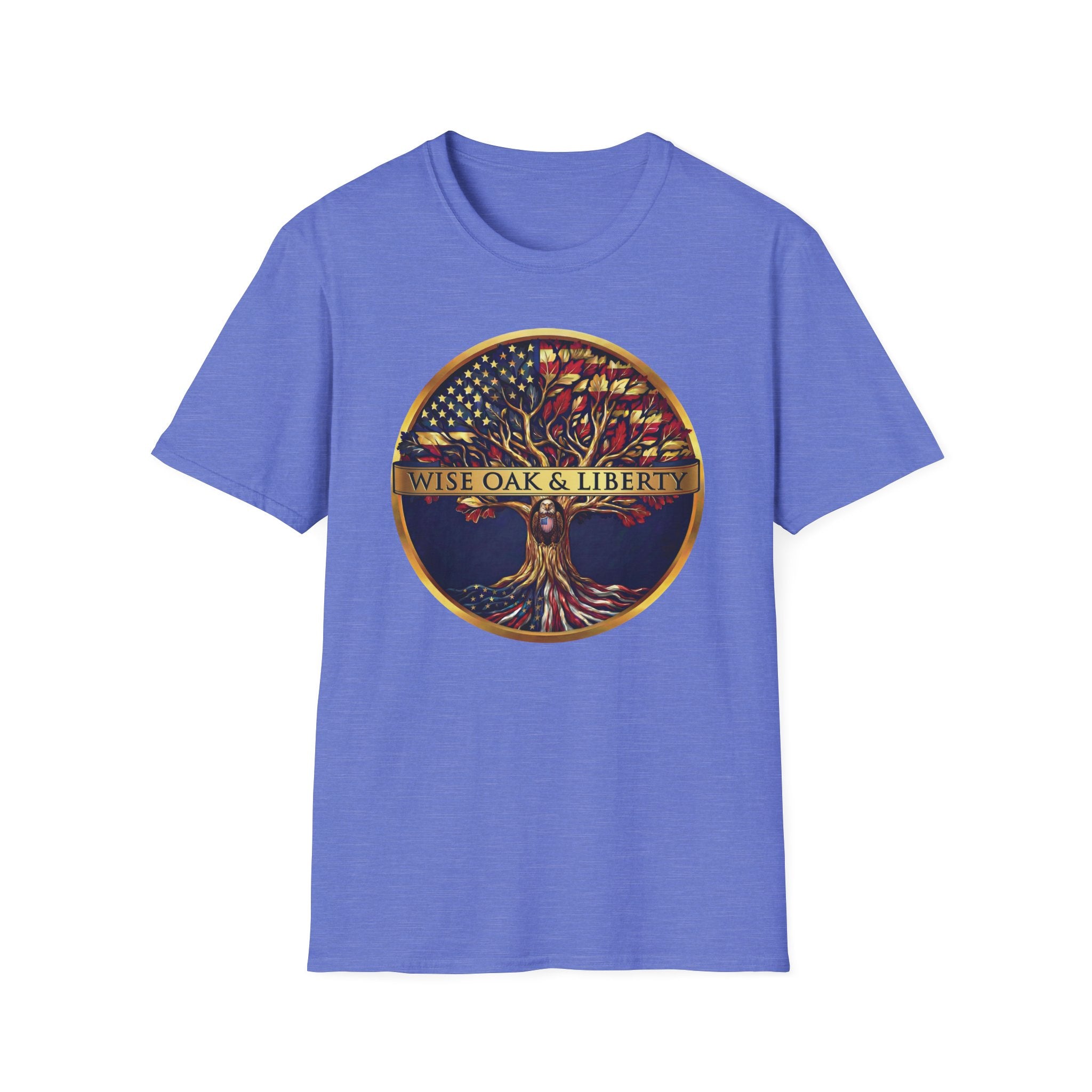 Wise Oak & Liberty Official Emblem T-Shirt | Patriotic Tree & Eagle Tee