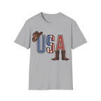 Western Cowboy Hat And Boots USA T-Shirt