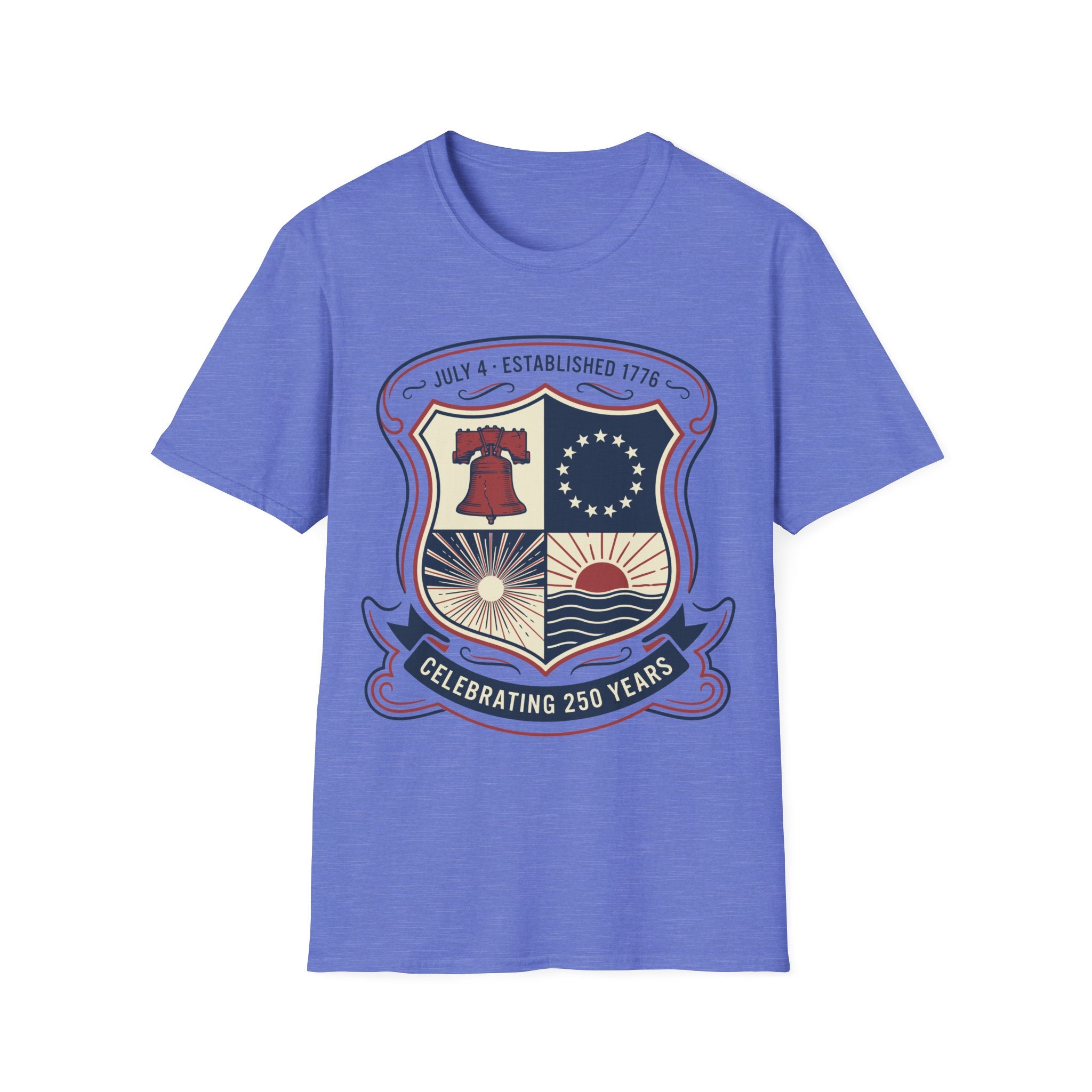 America 250th Anniversary Shield Shirt | Established 1776 Vintage Crest