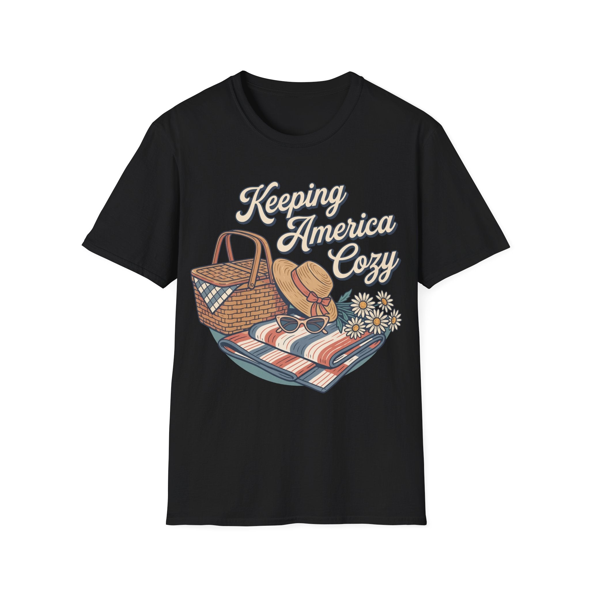 Keeping America Cozy Retro Summer Picnic T-Shirt