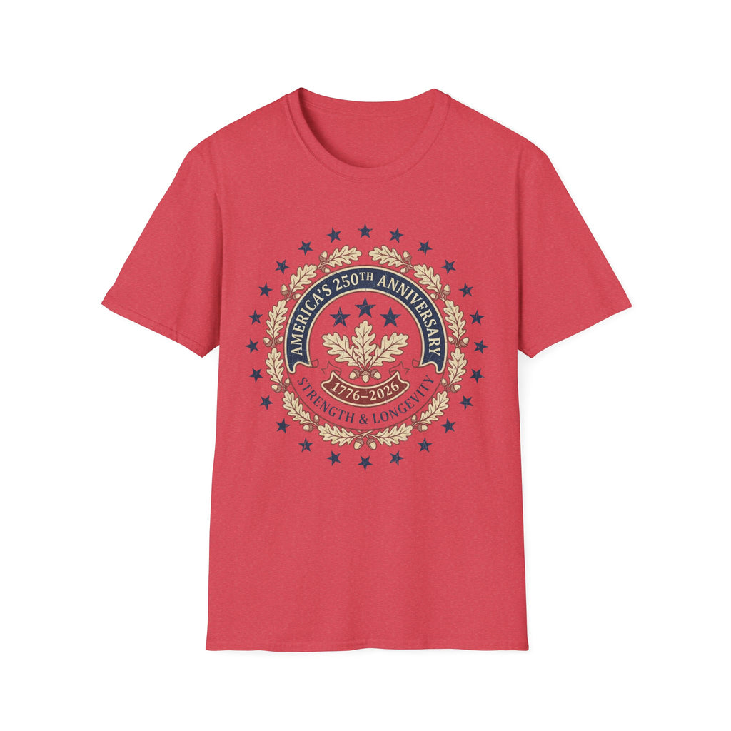 America's 250th Anniversary T-Shirt | Vintage Oak Wreath 1776-2026 Tee