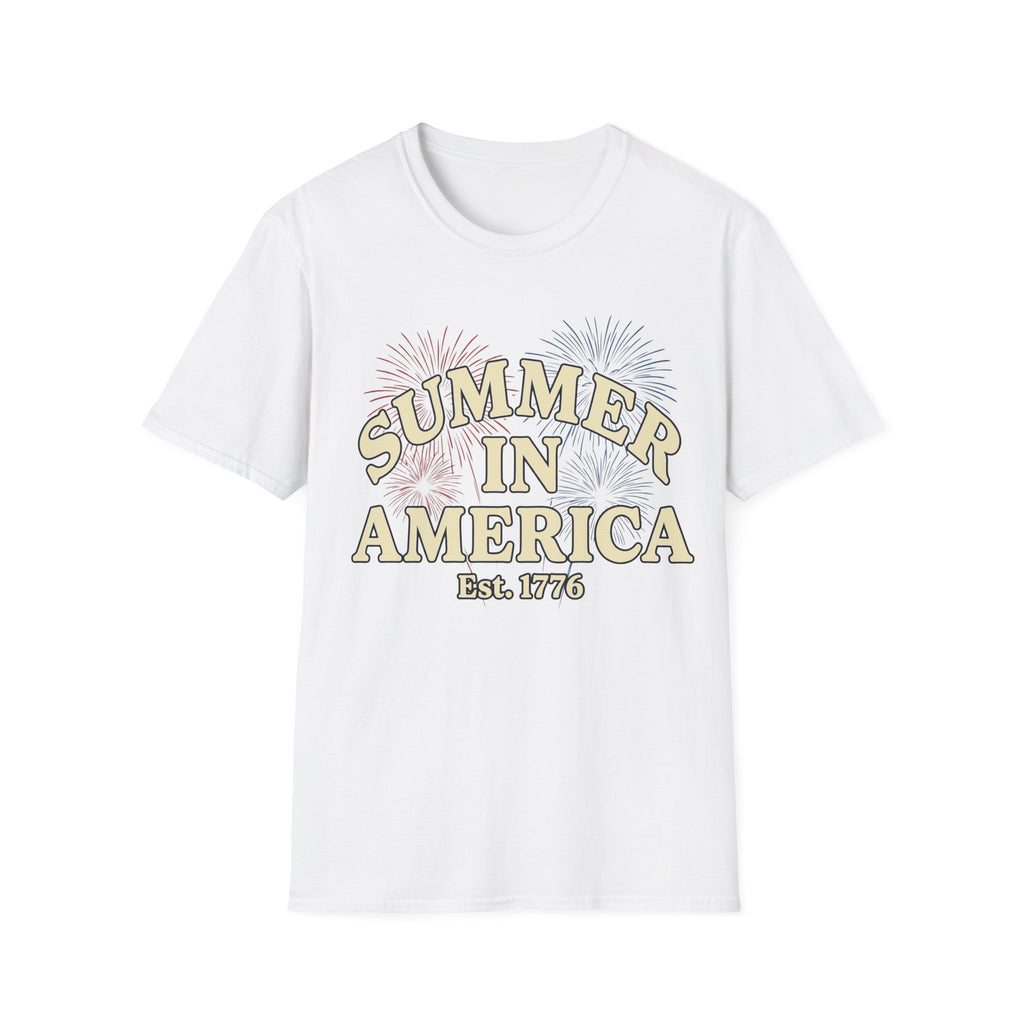 Summer in America T-Shirt | Retro Fireworks Est 1776 Tee