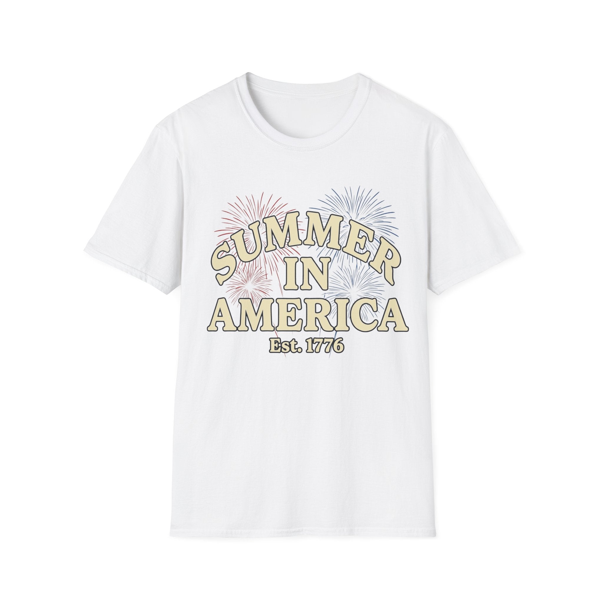 Summer in America T-Shirt | Retro Fireworks Est 1776 Tee