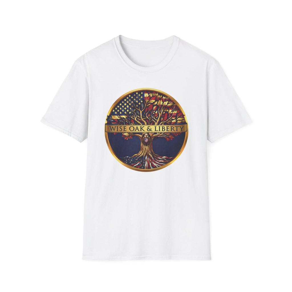 Wise Oak & Liberty Official Emblem T-Shirt | Patriotic Tree & Eagle Tee