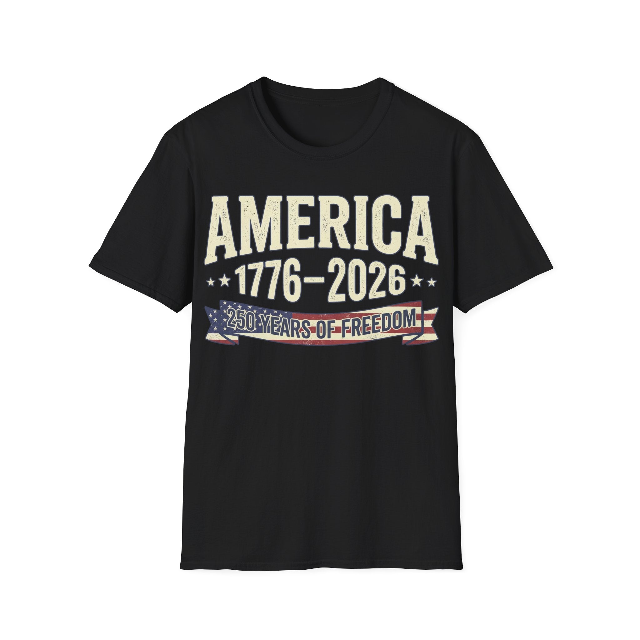 America 250 Years of Freedom: 1776-2026 Vintage Anniversary T-Shirt