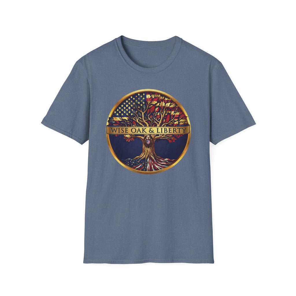 Wise Oak & Liberty Official Emblem T-Shirt | Patriotic Tree & Eagle Tee