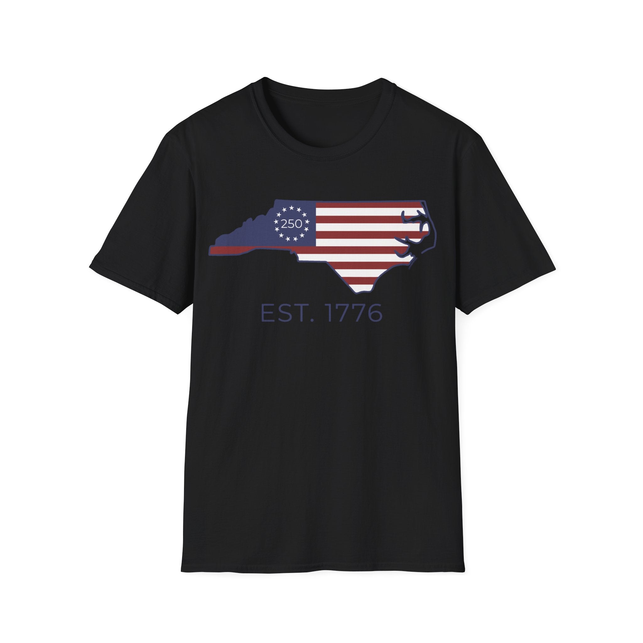North Carolina America 250 Betsy Ross Flag T-Shirt | NC 1776 Tee