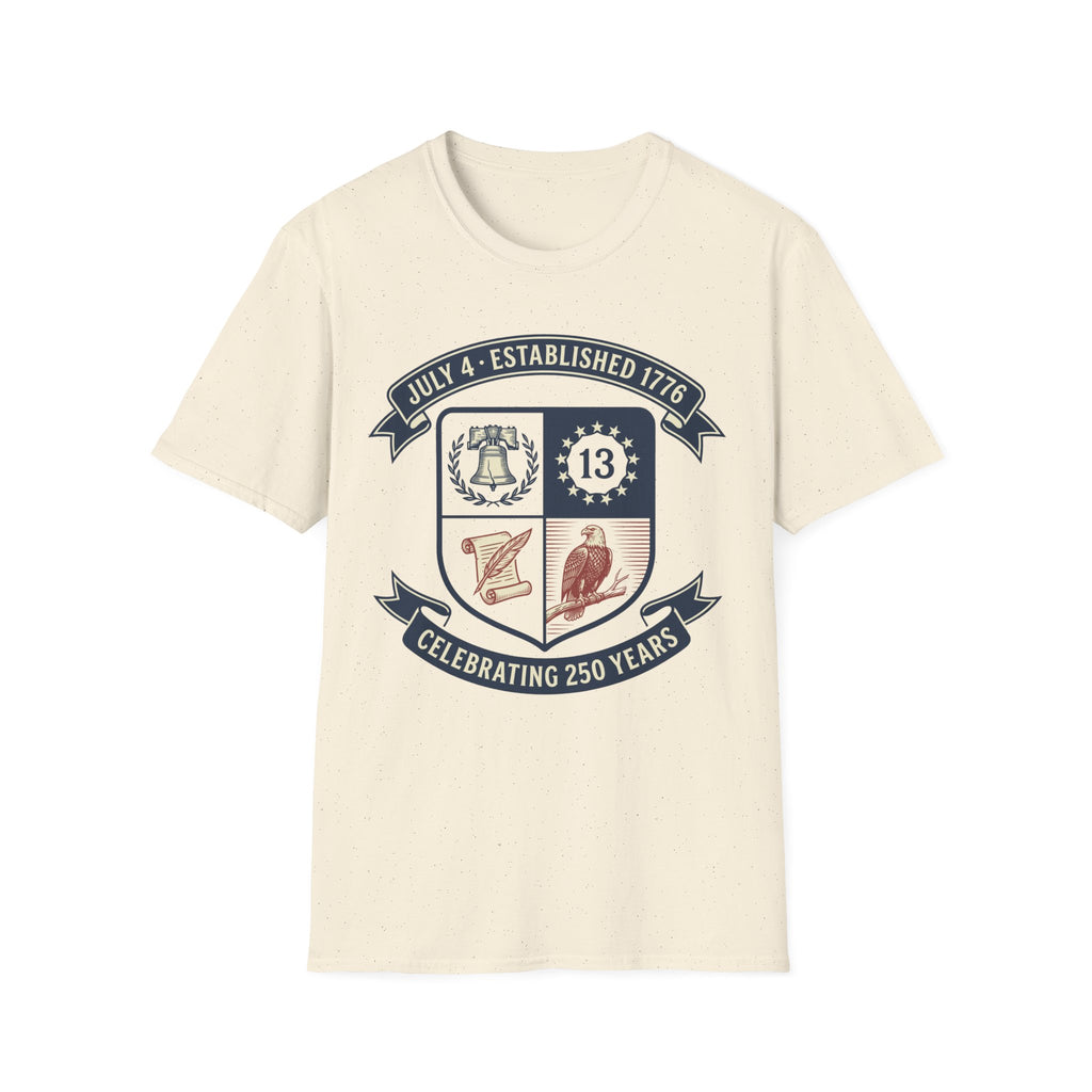 America 250th Anniversary Shield Shirt | Established 1776 Crest Tee