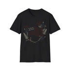 America 250 Floral Line Art Flag T-Shirt | Botanical USA 250th Anniversary Tee