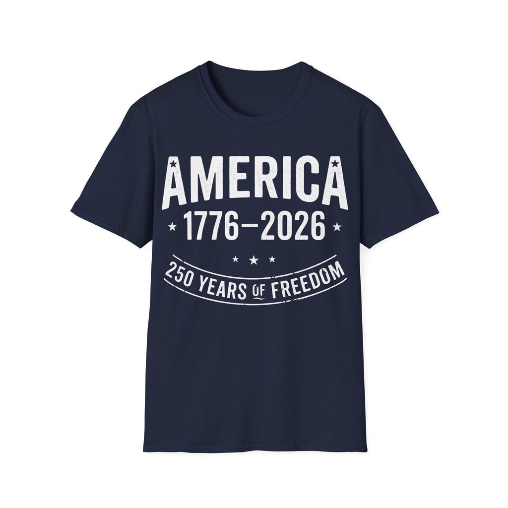America 250 T-Shirt | Vintage Distressed 1776-2026 Freedom Tee