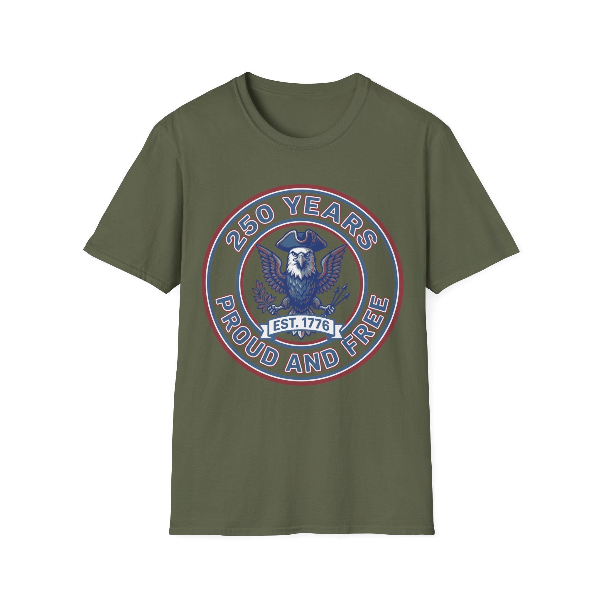 America 250 T-Shirt | 250 Years Proud and Free Est 1776 Eagle Tee