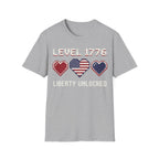 8-Bit Patriotic T-Shirt | Level 1776 Liberty Unlocked Gamer Tee