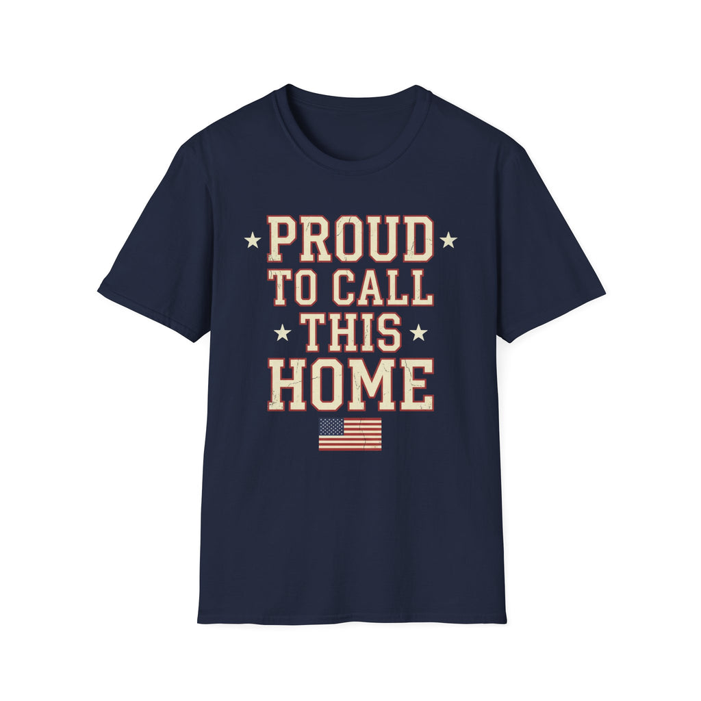 Vintage Collegiate Proud To Call This Home T-Shirt | Distressed USA Tee
