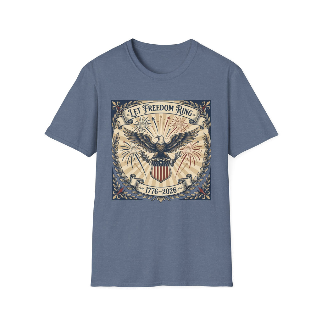 Let Freedom Ring 1776-2026 T-Shirt | Vintage America 250th Eagle Tee