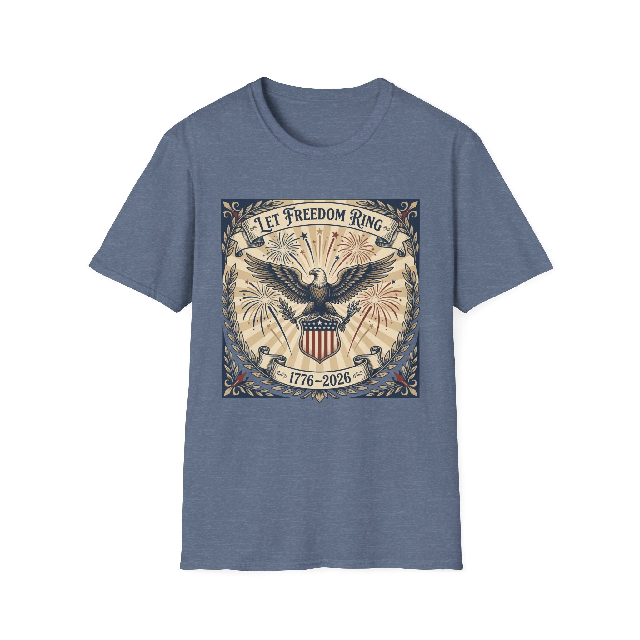 Let Freedom Ring 1776-2026 T-Shirt | Vintage America 250th Eagle Tee