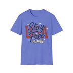 Vintage USA Stay Free Est 1776 T-Shirt | Retro Patriotic Graphic Tee