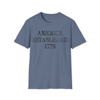 America Established 1776 Vintage Distressed T-Shirt