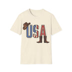 Western Cowboy Hat And Boots USA T-Shirt
