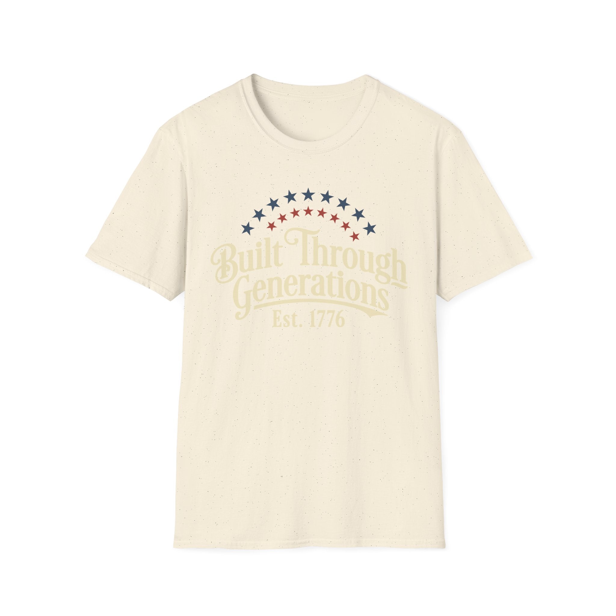 Built Through Generations: Vintage Est. 1776 Patriotic T-Shirt