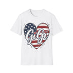Gigi Distressed American Flag Heart T-Shirt