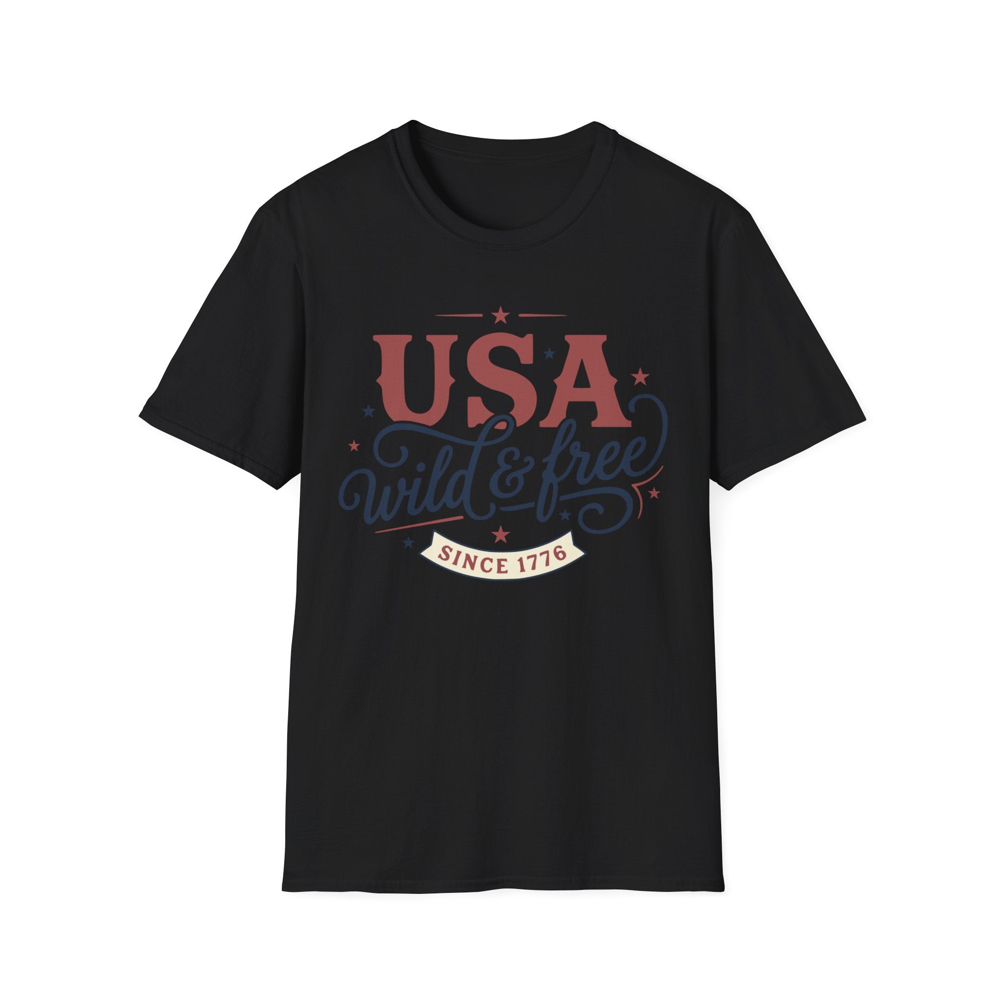 Vintage USA Wild & Free Since 1776 T-Shirt | Boho Country Patriotic Tee