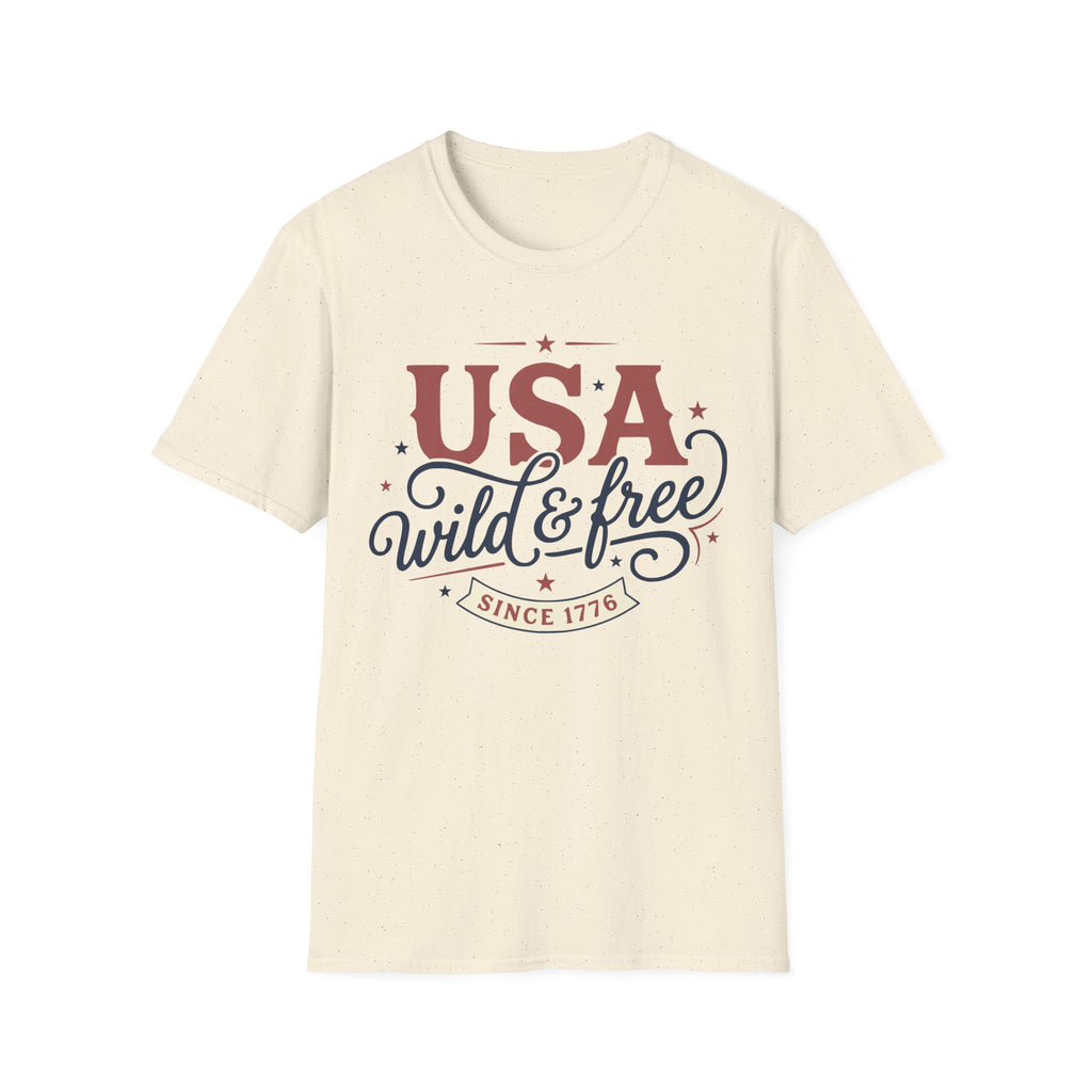 Vintage USA Wild & Free Since 1776 T-Shirt | Boho Country Patriotic Tee