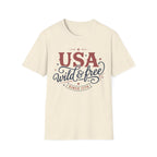 Vintage USA Wild & Free Since 1776 T-Shirt | Boho Country Patriotic Tee