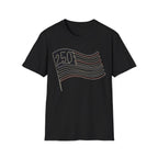America 250 Minimalist Line Art Flag T-Shirt | USA 250th Anniversary Tee