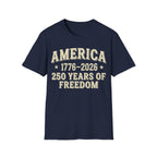 America 250 T-Shirt | Vintage 1776-2026 250 Years of Freedom Tee
