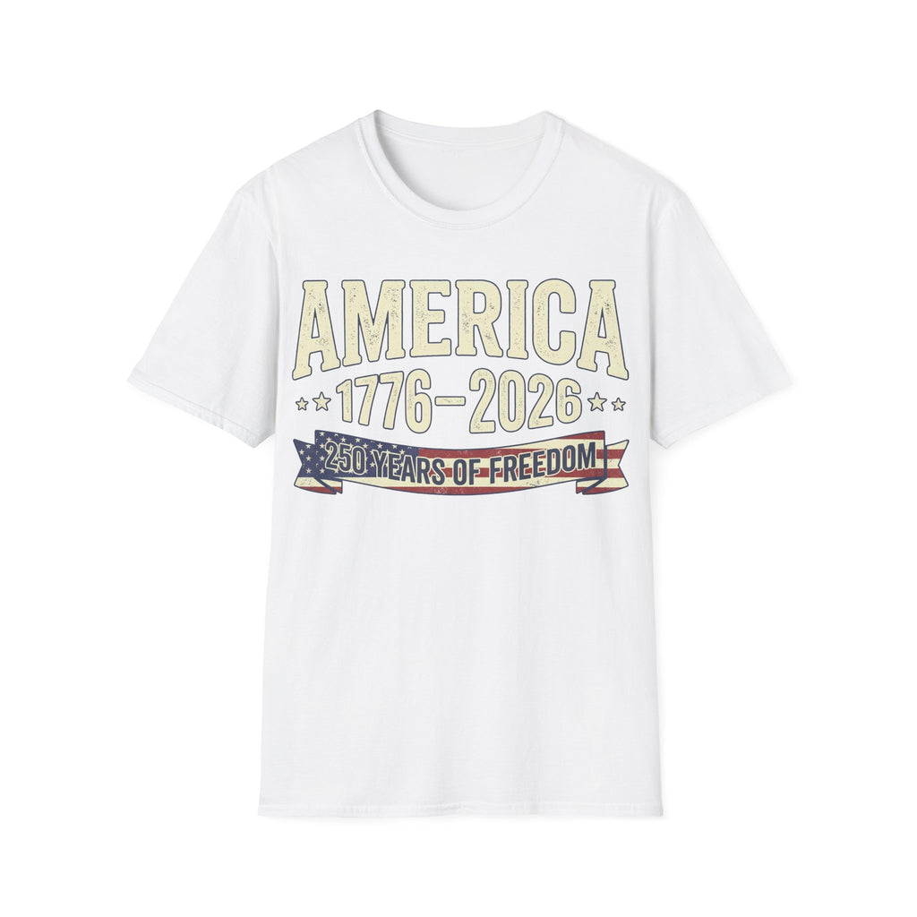 America 250 Years of Freedom: 1776-2026 Vintage Anniversary T-Shirt
