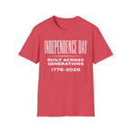 Independence Day 1776-2026 T-Shirt | Built Across Generations USA 250 Tee