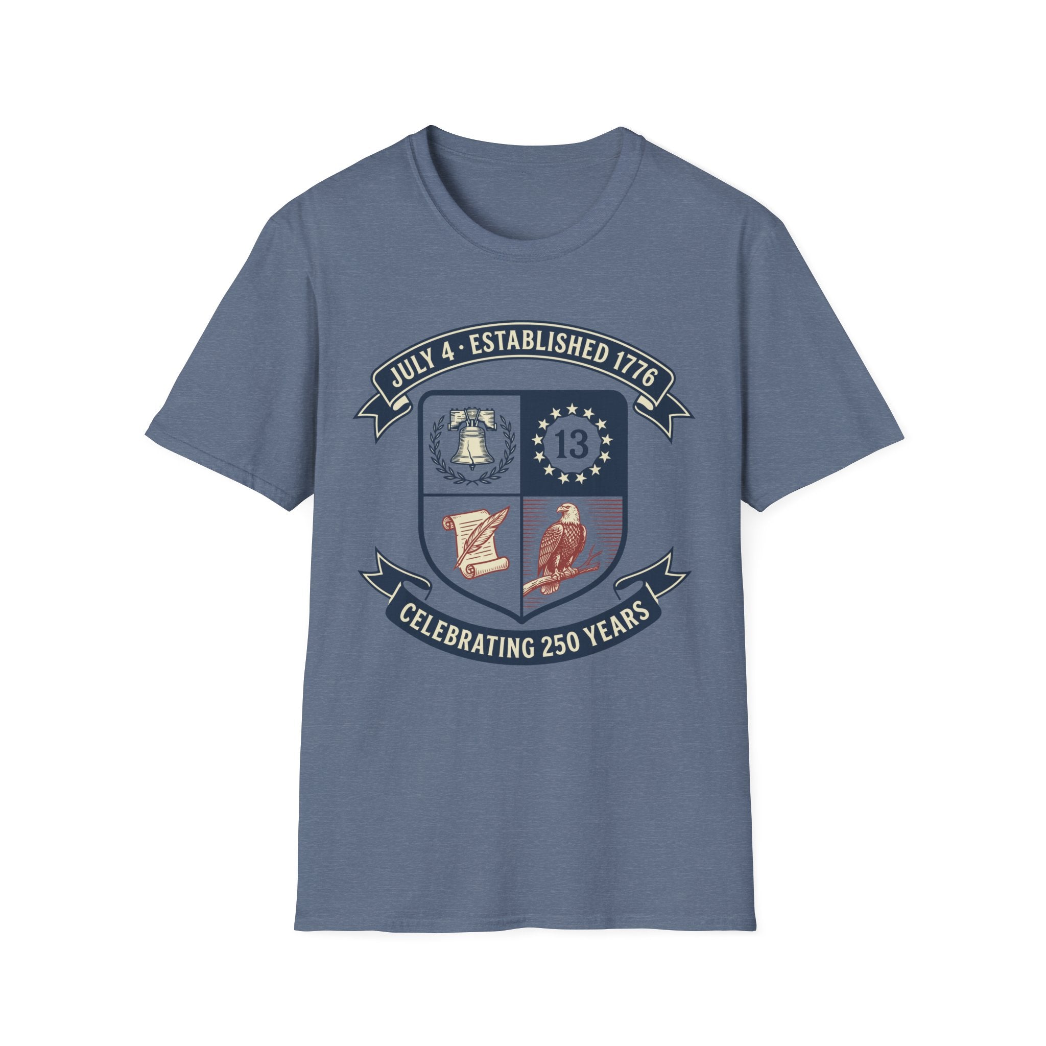 America 250th Anniversary Shield Shirt | Established 1776 Crest Tee