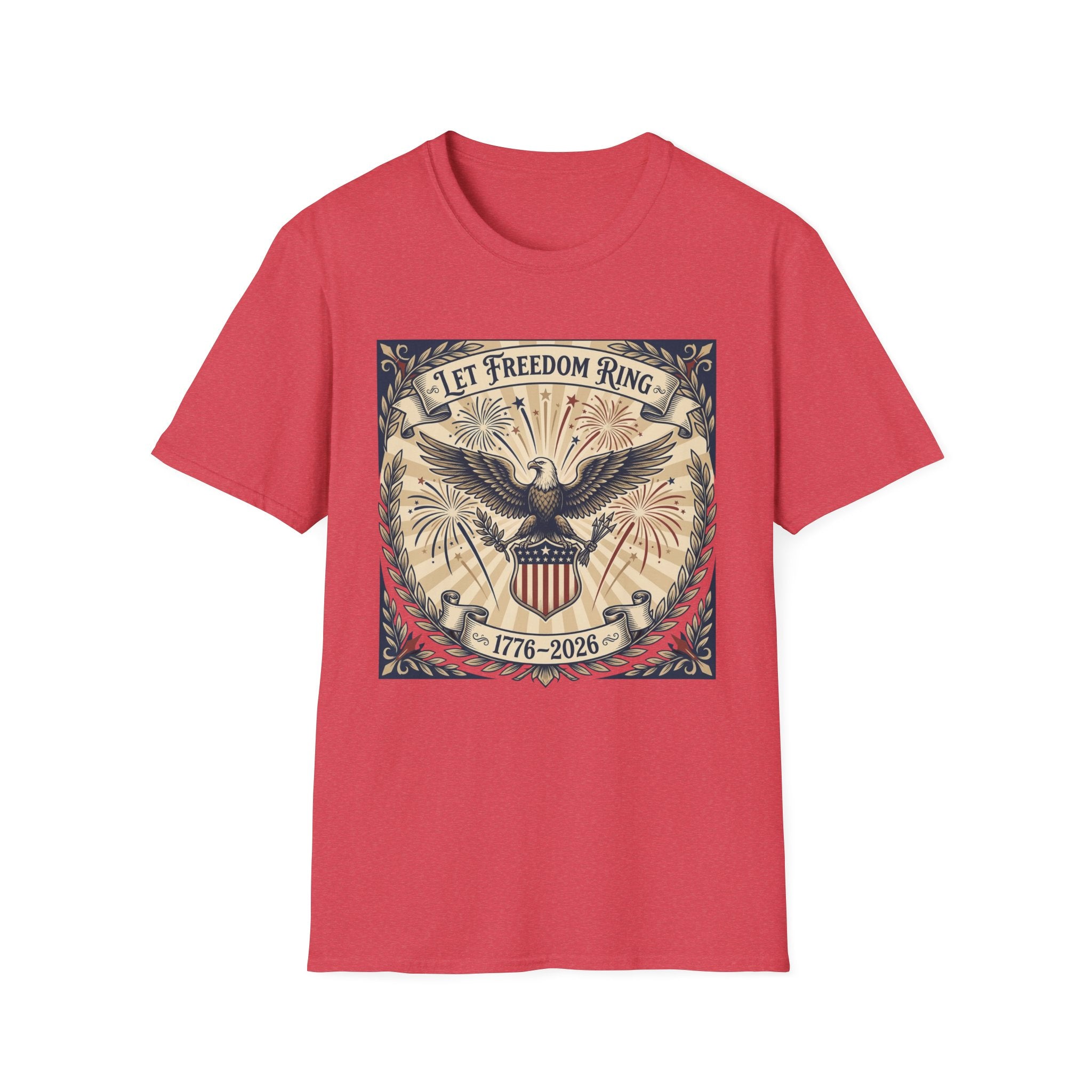 Let Freedom Ring 1776-2026 T-Shirt | Vintage America 250th Eagle Tee