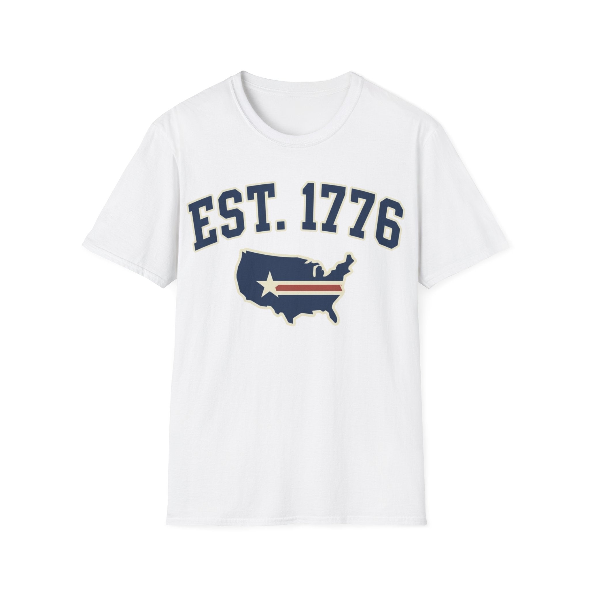 Vintage EST 1776 USA Map T-Shirt | Classic Americana Patriotic Tee