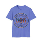 Western Longhorn Land Of The Free USA T-Shirt