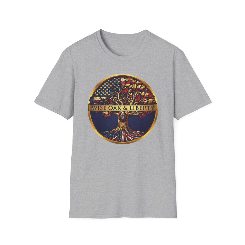Wise Oak & Liberty Official Emblem T-Shirt | Patriotic Tree & Eagle Tee