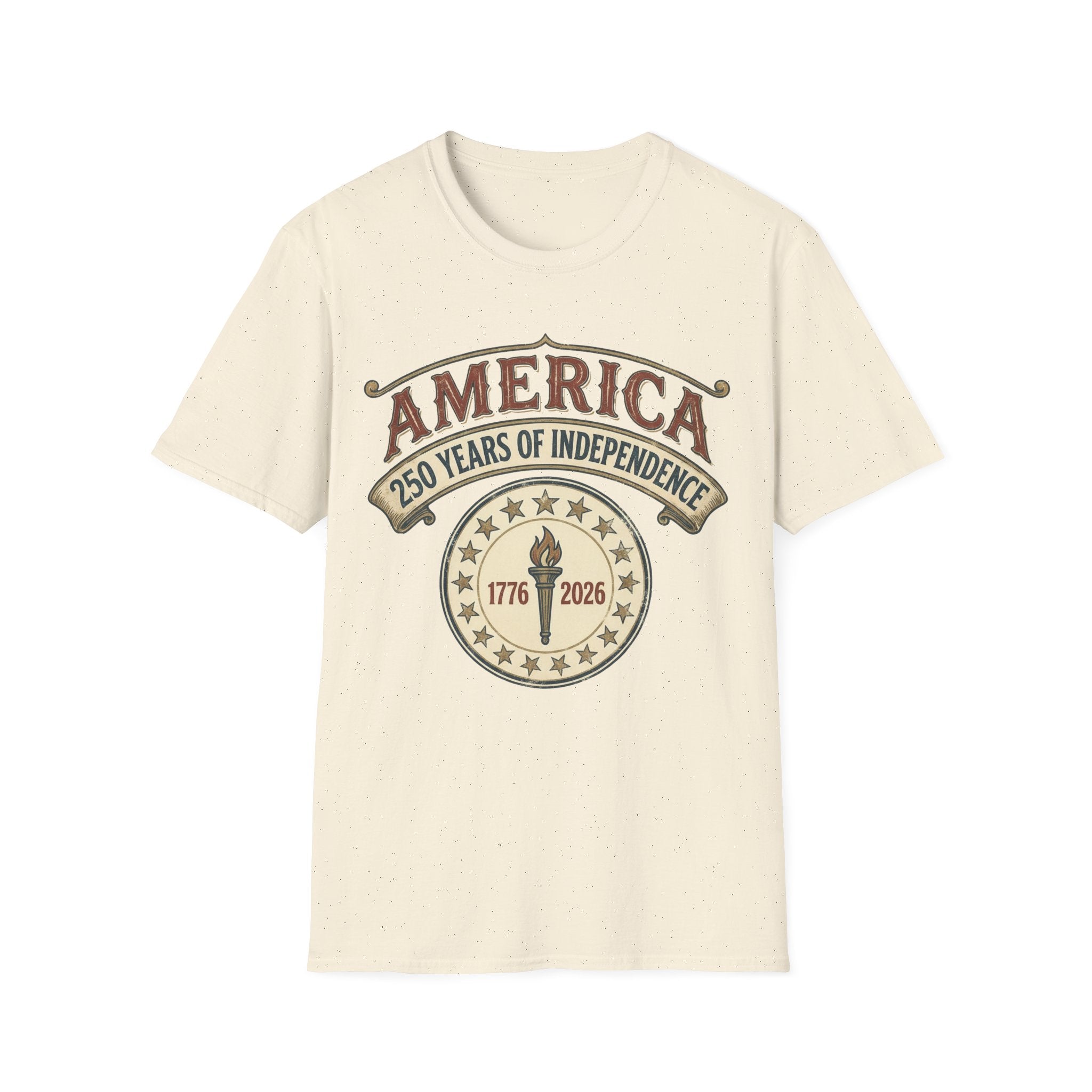 America 250 Years of Independence 1776-2026 Vintage Torch T-Shirt
