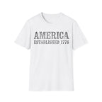 America Established 1776 Vintage Bold Distressed T-Shirt