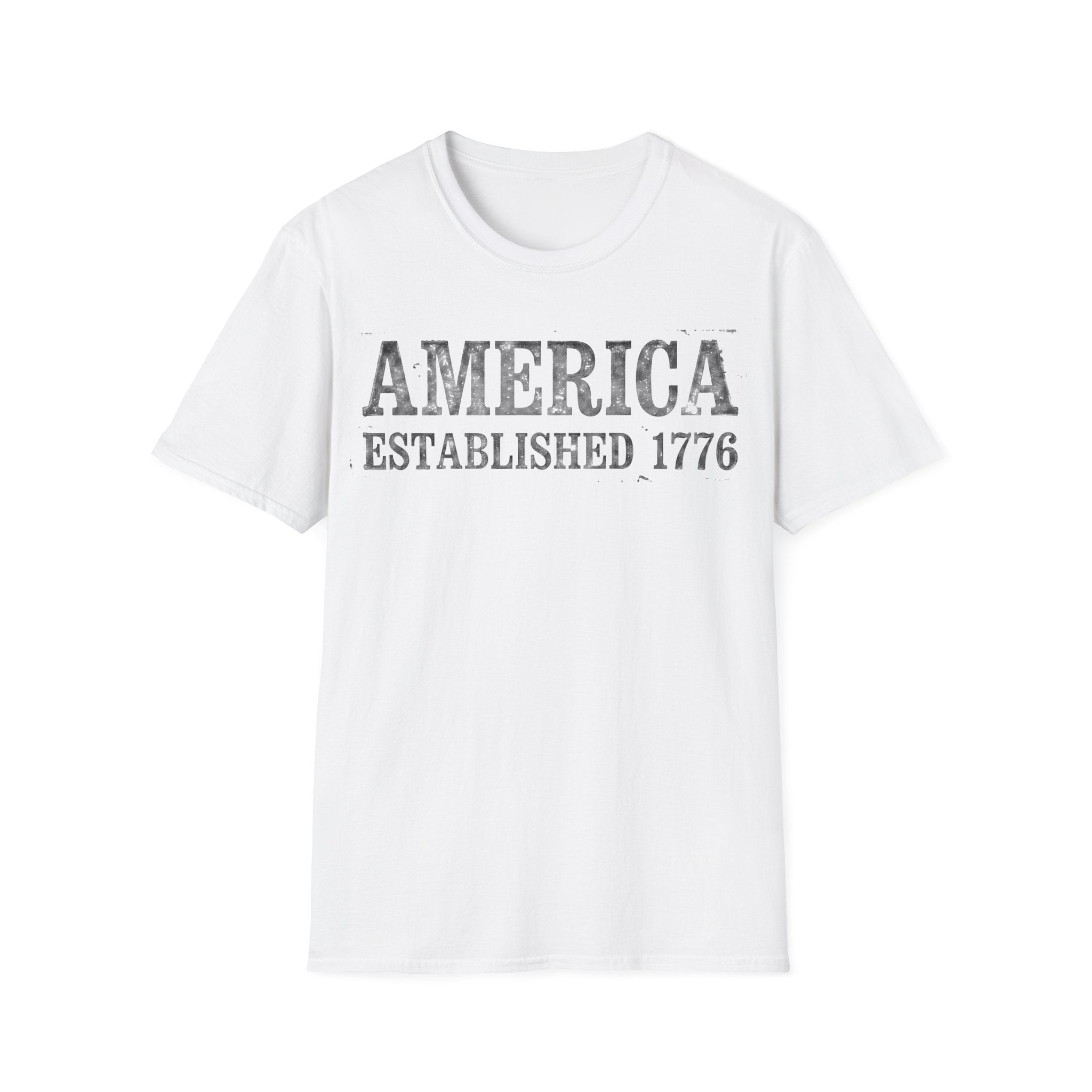 America Established 1776 Vintage Bold Distressed T-Shirt
