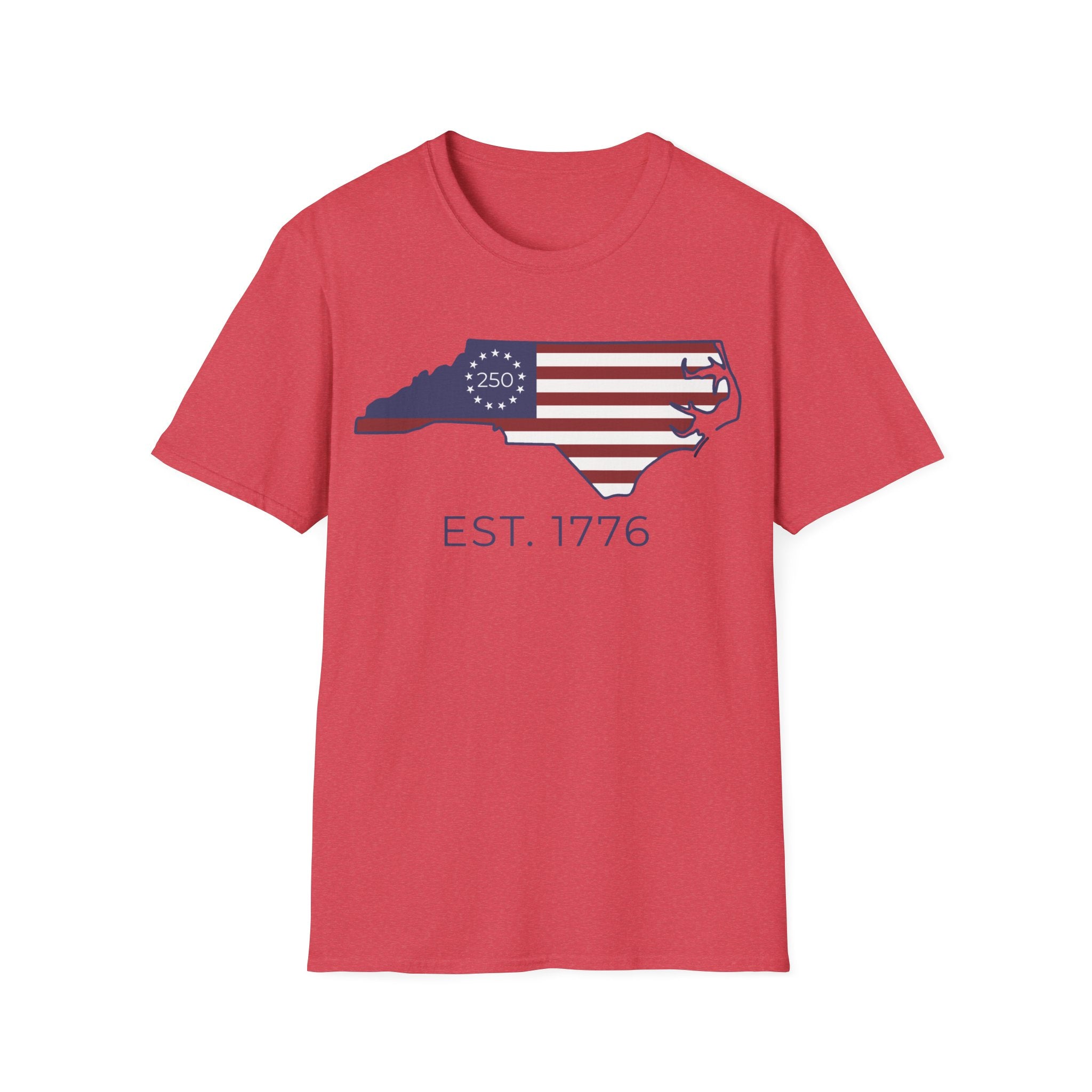 North Carolina America 250 Betsy Ross Flag T-Shirt | NC 1776 Tee