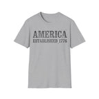 America Established 1776 Vintage Bold Distressed T-Shirt